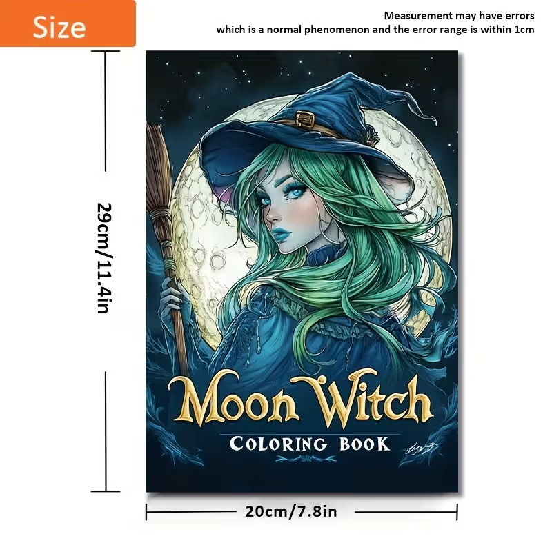 Photography Dark - Moon Witch Coloring Book Magical Green