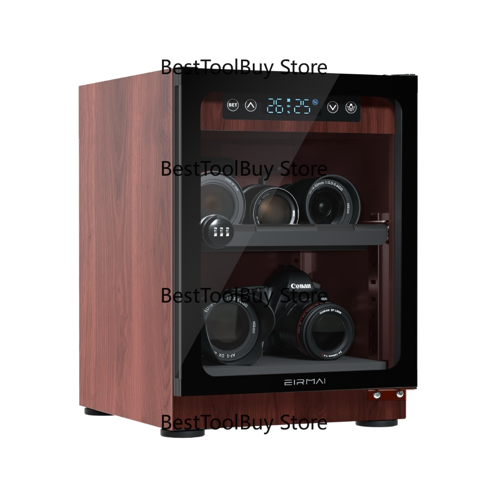 Camera Dry Cabinet - 30l Wood Grain Style Electronic Moisture