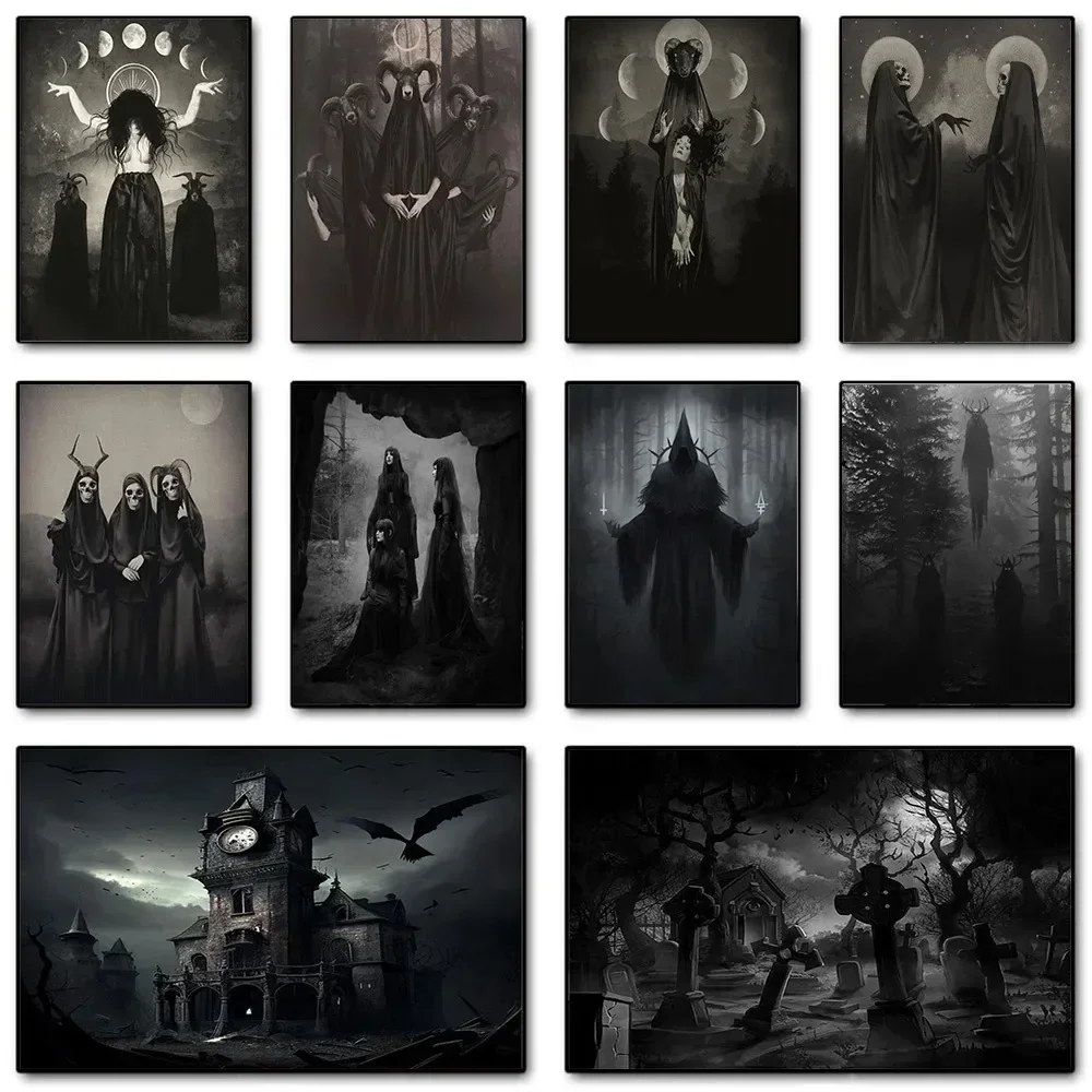 Photography Dark - Dark Academia Art Black Death Poster