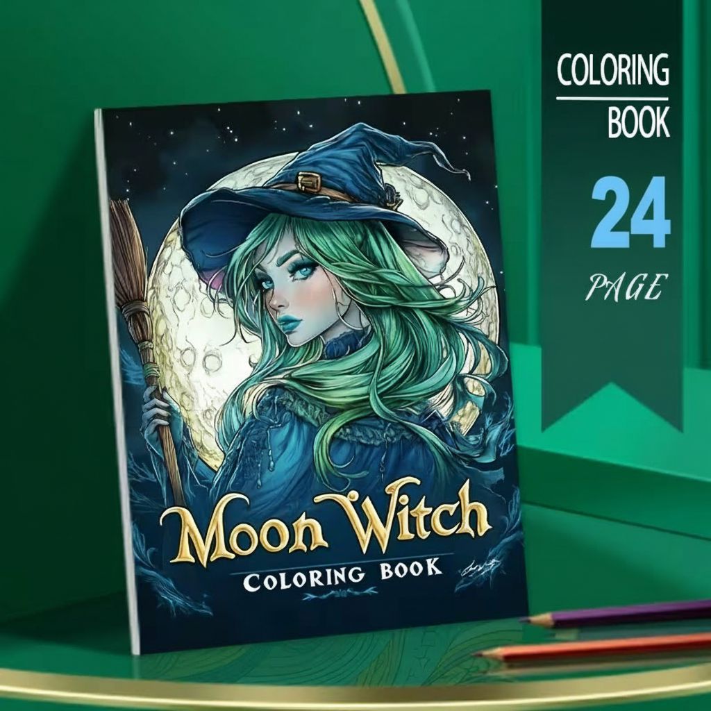 Moon Witch Coloring Book Magic - Photography Dark review and price