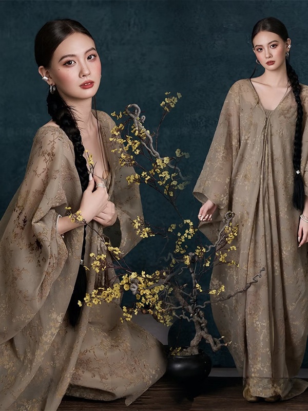 New Vintage Oil Painting Dress - Photography Zen review and price