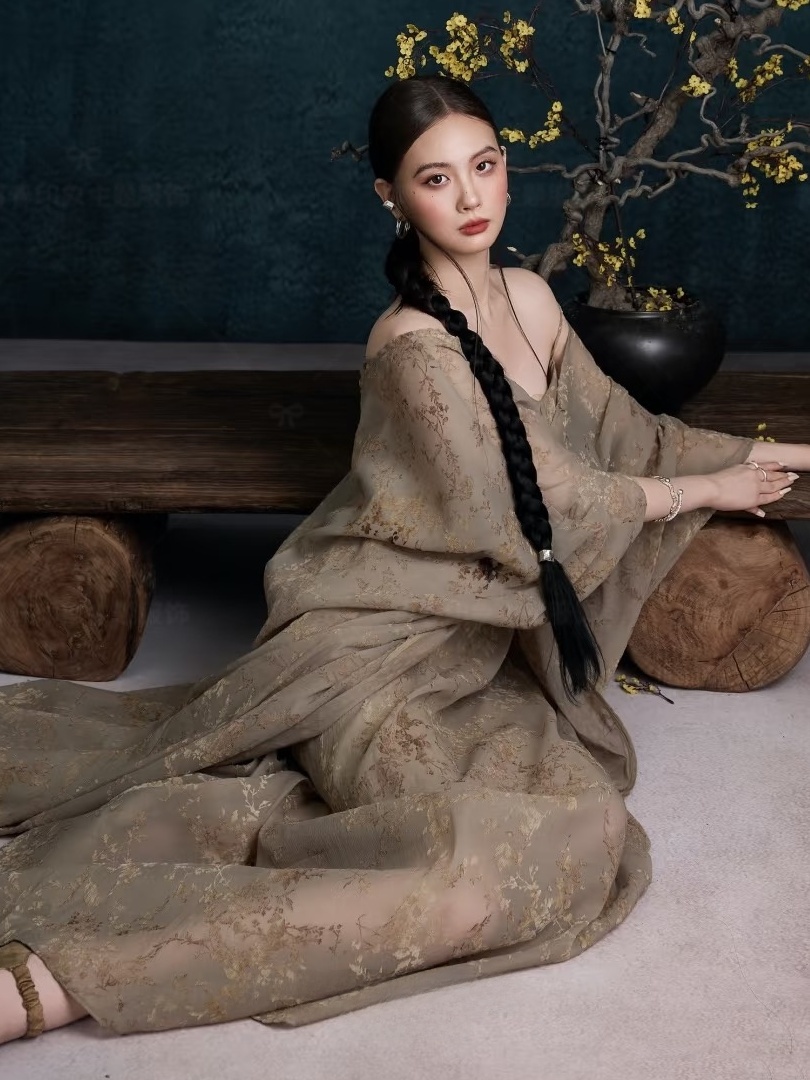 New Vintage Oil Painting Dress - Photography Zen review and price