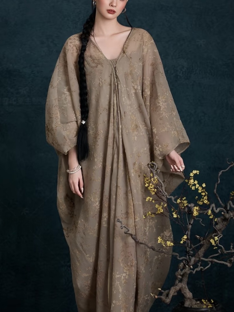 New Vintage Oil Painting Dress - Photography Zen review and price