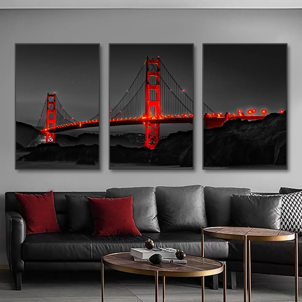3PCS Frameless Poster Golden G - Photography Angle review and price