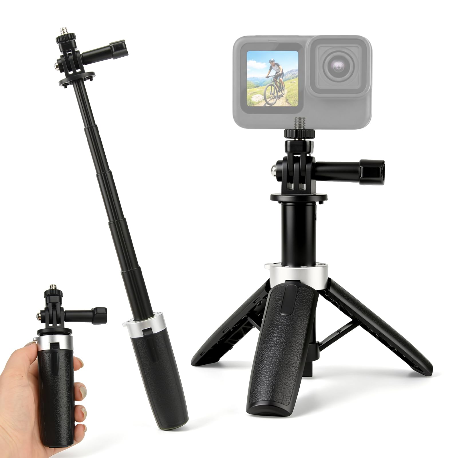 Mini Extendable Tripod Foldabl - Gopro Action Camera Hero 12 Black review and price