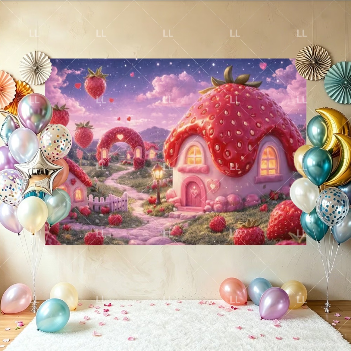 Red Strawberry House Arch Them - Photography Cheat Sheet review and price
