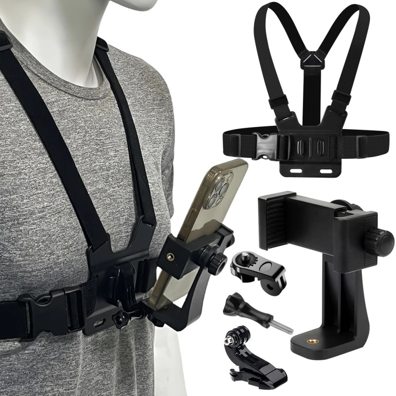 Phone Chest Strap Mount Belt f - Gopro Action Camera Hero 12 Black review and price