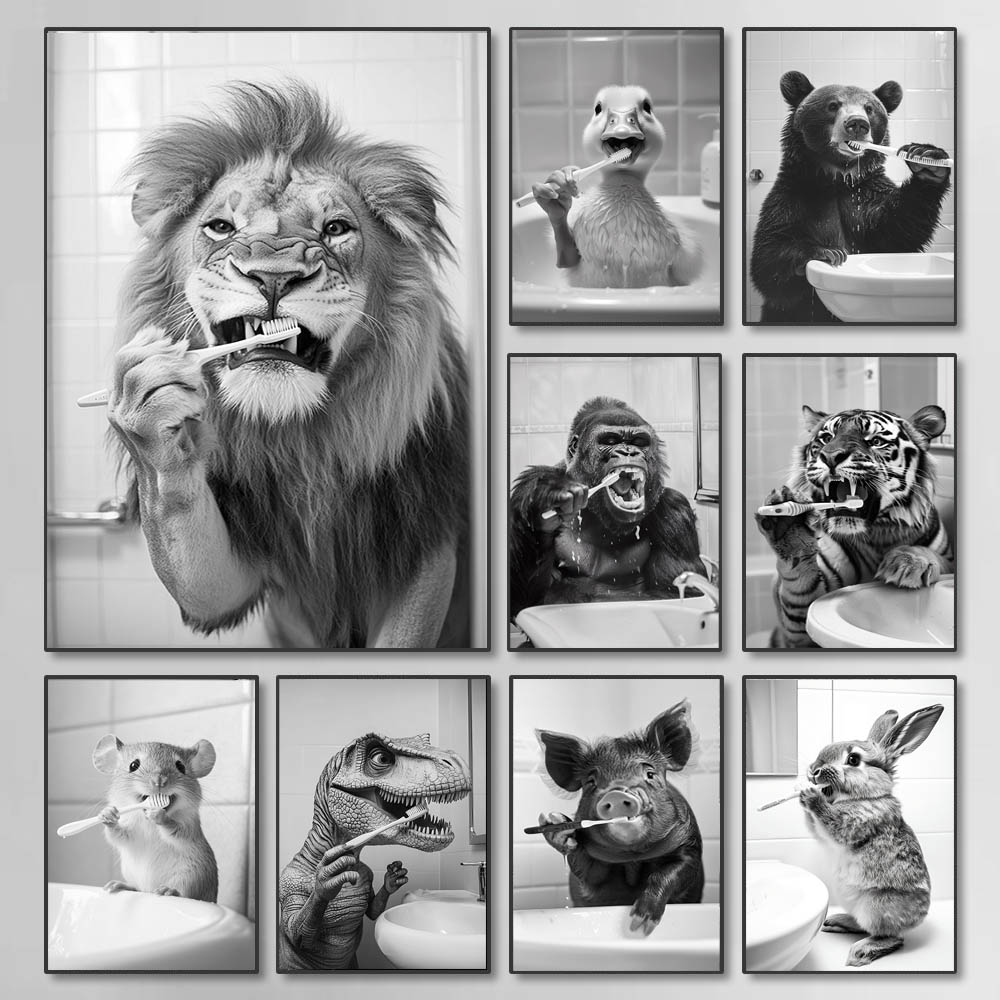 Black White Funny Bathroom Bru - Photography Techniques review and price