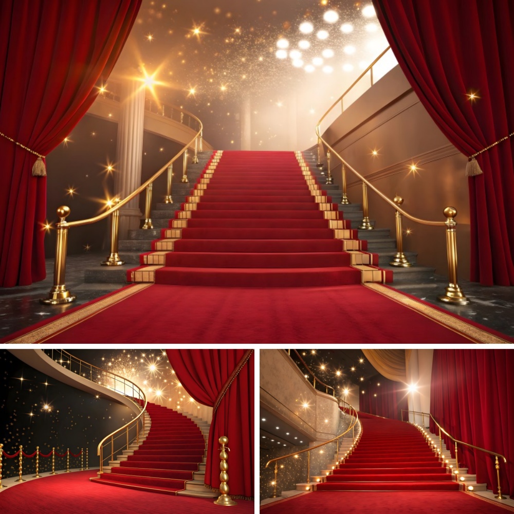 Red Carpet Staircase Backdrop  - Photography Awards review and price