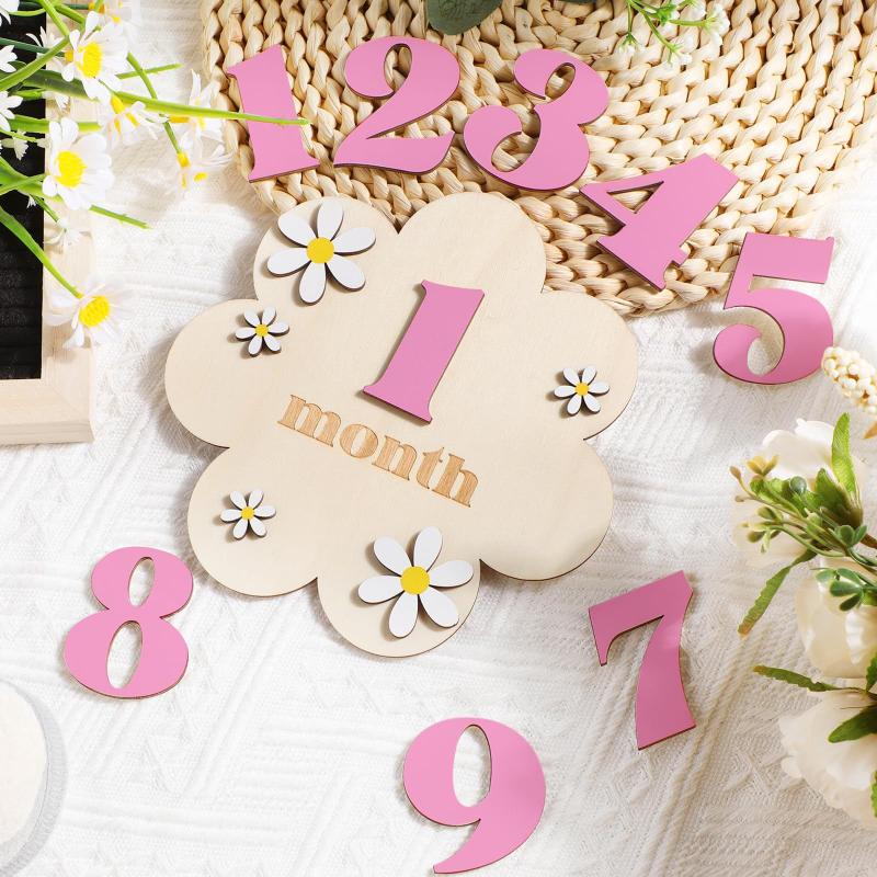 Wooden Baby Monthly Milestone  - Photography Cheat Sheet review and price