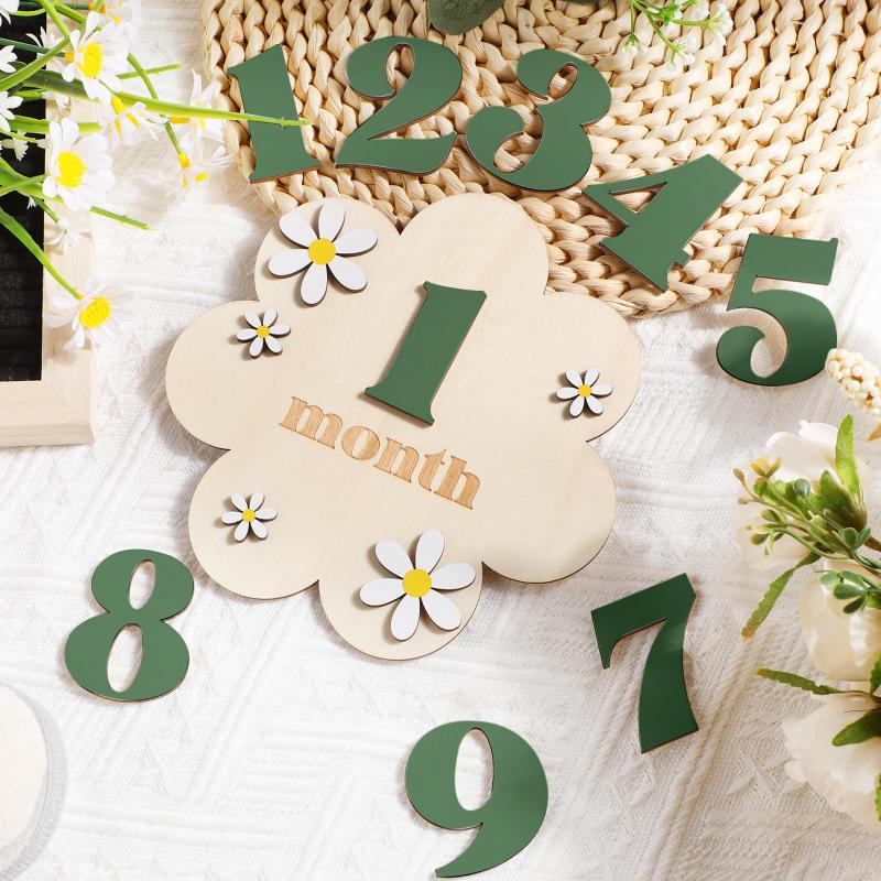 Wooden Baby Monthly Milestone  - Photography Cheat Sheet review and price