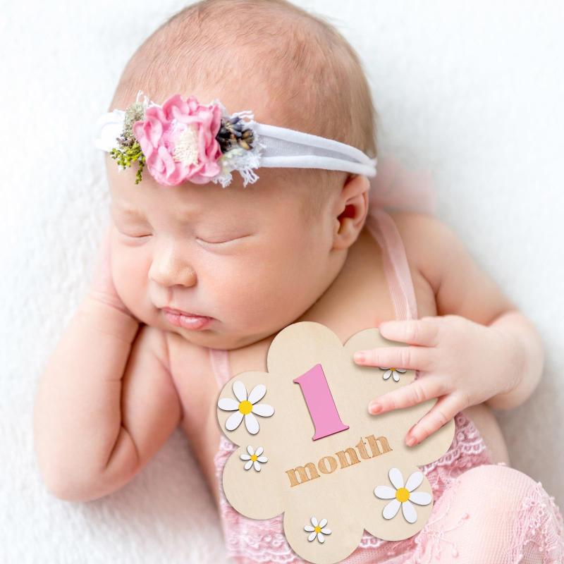 Wooden Baby Monthly Milestone  - Photography Cheat Sheet review and price