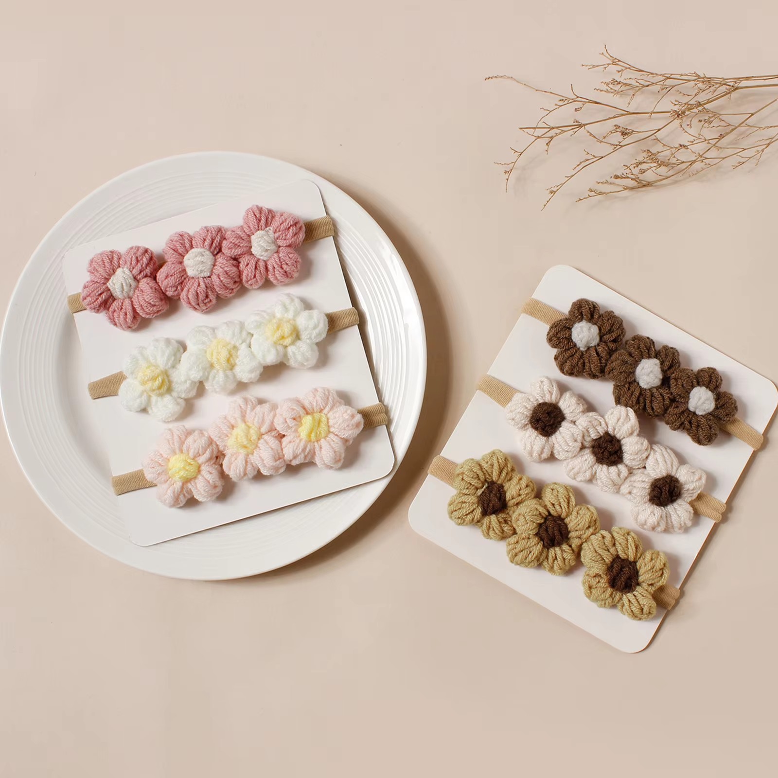 3pcs Wool Flower Baby Headband - Photography Cheat Sheet review and price